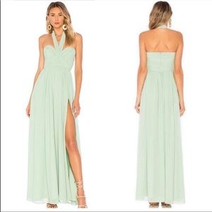 Majorelle Viola gown with halter top